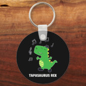 Tap Dance -tapasaurus Rex-Dinosaur-Recital-Geschen Schlüsselanhänger (Vorderseite)