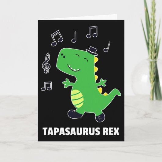Tap Dance -tapasaurus Rex-Dinosaurier-Rezital-Gesc Karte (Vorderseite)