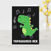 Tap Dance -tapasaurus Rex-Dinosaurier-Rezital-Gesc Karte (Gelbe Blume)