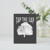 Tap The Sap for Maple Syrup Tree Maple Sugaring Postkarte (Stehend Vorderseite)