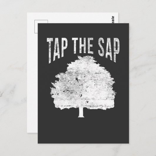 Tap The Sap for Maple Syrup Tree Maple Sugaring Postkarte (Vorne/Hinten)