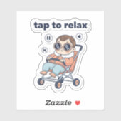 Tap to Relax Funny Baby Sticker (Blatt)
