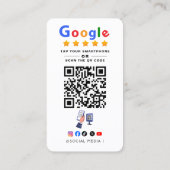 Tap to Review Google Review QR Code Google Ratings Visitenkarte (Rückseite)