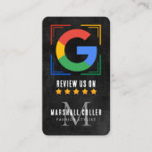 Tap to Review Google Review QR Code Google Ratings Visitenkarte (Vorderseite)