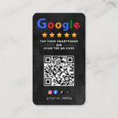 Tap to Review Google Review QR Code Google Ratings Visitenkarte (Rückseite)