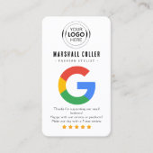 Tap to Review Google Review QR Code Google Ratings Visitenkarte (Vorderseite)