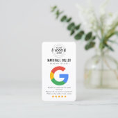 Tap to Review Google Review QR Code Google Ratings Visitenkarte (Stehend Vorderseite)
