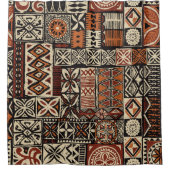 Tapa-Tribal im hawaiianischen Stil, abstrakter Pat Duschvorhang (Vorderseite)