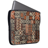 Tapa-Tribal im hawaiianischen Stil, abstrakter Pat Laptopschutzhülle (Vorne Rechts)