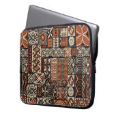 Tapa-Tribal im hawaiianischen Stil, abstrakter Pat Laptopschutzhülle (Vorderseite Links)