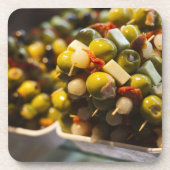 Tapas aus gestopften Oliven Getränkeuntersetzer (Vorderseite)