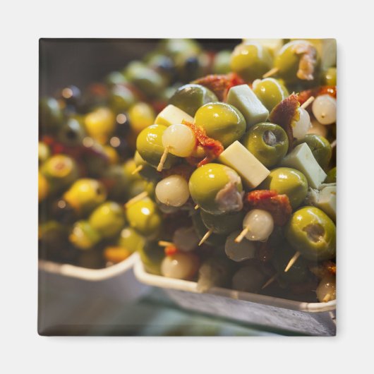 Tapas aus gestopften Oliven Magnet (Vorne)