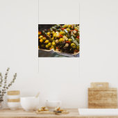 Tapas aus gestopften Oliven Poster (Küche)