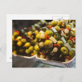 Tapas aus gestopften Oliven Postkarte (Vorne/Hinten)