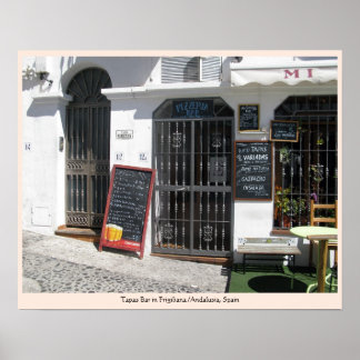 Tapas Bar in Frigiliana / Andalusien, Spanien Poster