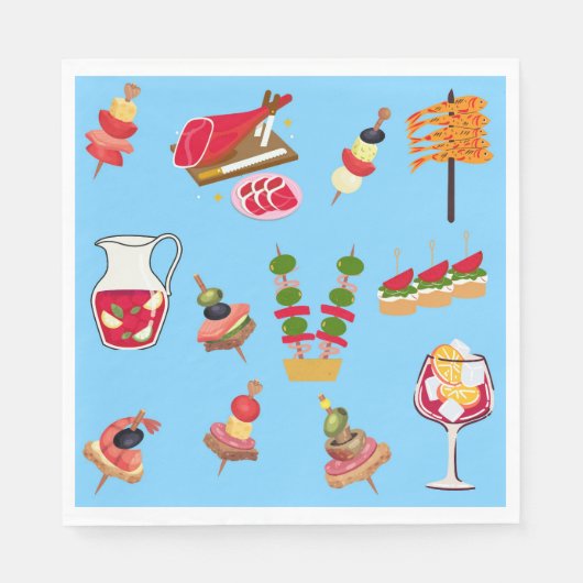 Tapas-Party Serviette (Vorderseite)