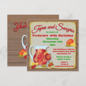 Tapas- und Sangria-Party Einladungen (Vorne/Hinten)