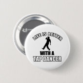 Tapdance Entwürfe Button (Vorne & Hinten)