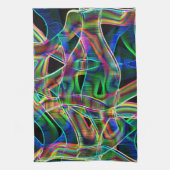 Tape-ähnliche Kurven, bunter Neon, Überlappung der Geschirrtuch (Vertikal)