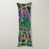 Tape-ähnliche Kurven, bunter Neon, Überlappung der Seitenschläferkissen (Rückseite (Vertikal))