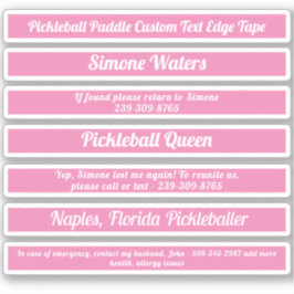 Tape am Rand des Pickleball, benutzerdefiniert, ro Aufkleber