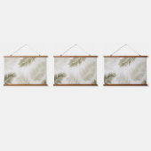 Tape aus grünem tropischem Bohemischem Holz Wandteppich Mit Holzrahmen (Dreifach)