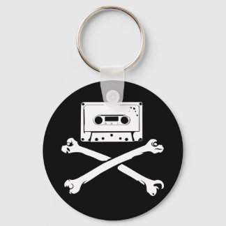 Tape & Crossbones Music Pirate Zuhause Tape Schlüsselanhänger