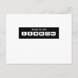 Tape Deck - Musik ist Leben Postkarte