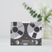 Tape Deck Recorder Postkarte (Stehend Vorderseite)