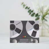 Tape Deck Recorder Postkarte (Stehend Vorderseite)