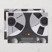 Tape Deck Recorder Postkarte (Vorne/Hinten)