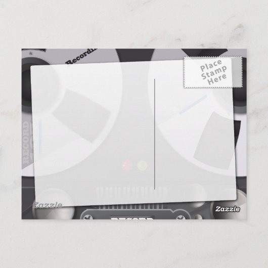 Tape Deck Recorder Postkarte (Rückseite)