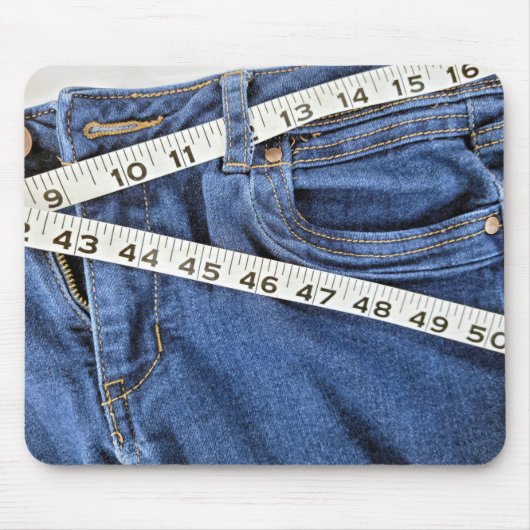 Tape Measure on Blue Jeans Mousepad (Vorne)