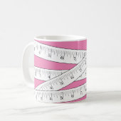 Tape Measure Pink Novelty Kaffeetasse (Vorderseite Links)