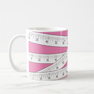 Tape Measure Pink Novelty Kaffeetasse