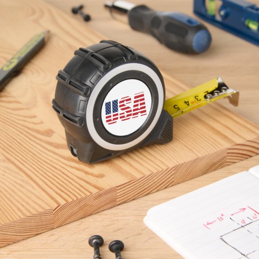 Tape Measure - USA Flag Maßband (Holzbau)