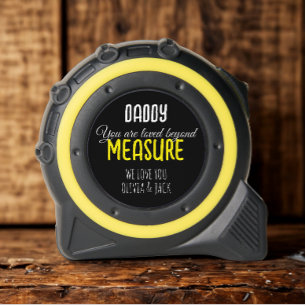 Tape Messung der Liebe des Vatertages von Gelb Maßband