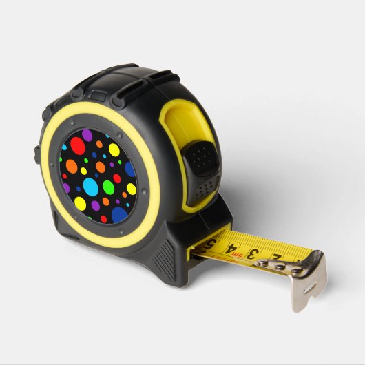 Tape-Messung mit schwarzem Regenbogen Maßband (Winkel)