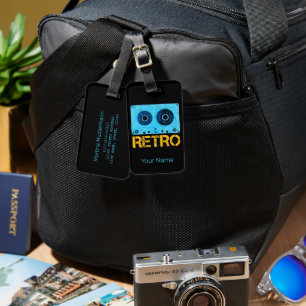Tape Retro suchen nach Vintagem Cassette-80er-Part Gepäckanhänger