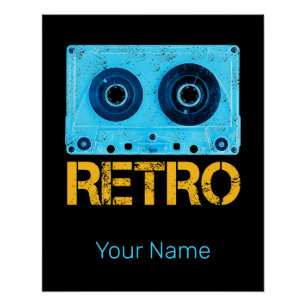 Tape Retro suchen nach Vintagem Cassette-80er-Part Poster