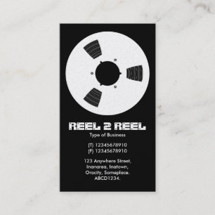 Tape Spool - Weiß auf schwarz (Platinum) Visitenkarte