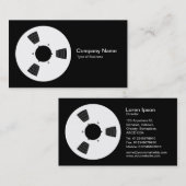 Tape Spool - Weiß auf schwarz Visitenkarte (Vorne/Hinten)