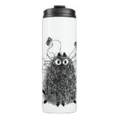 Tape-Zange-Schwarze Katze Thermosbecher (Vorderseite)