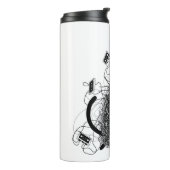 Tape-Zange-Schwarze Katze Thermosbecher (Nach links gedreht)