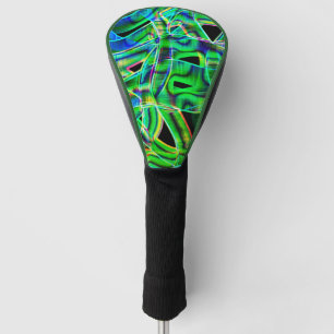 Tapeähnliche Kurven, farbige und grüne Neon oder Golf Headcover