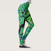 Tapeähnliche Kurven, farbige und grüne Neon oder R Leggings (Rechts)