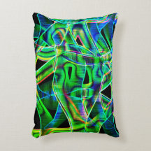 Tapeähnliche Kurven, farbige und grüne Reliefs ode