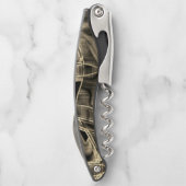 Tapeähnliche Kurven, khaki- oder beigefarbene Lini Kellnermesser (Rückseite)