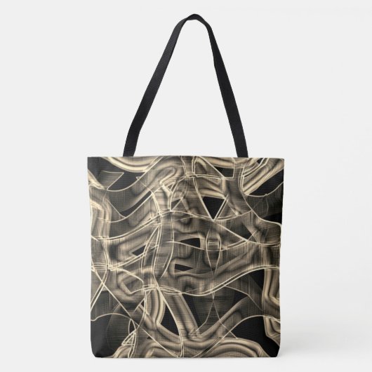 Tapeähnliche Kurven, khaki- oder beigefarbene Lini Tasche (Vorderseite)