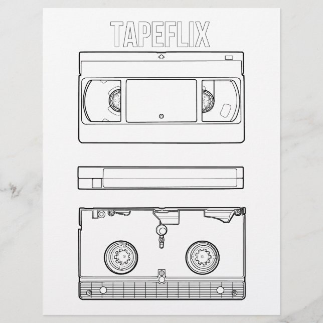 Tapeflix - Malvorlage. (Vorderseite)